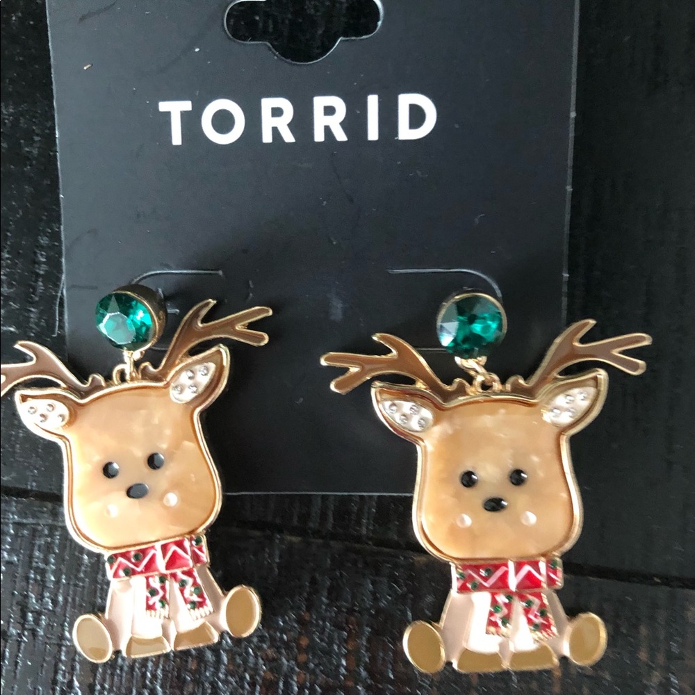 TORRID BABY REINDEER STATEMENT EARRING - Picture 4 of 5